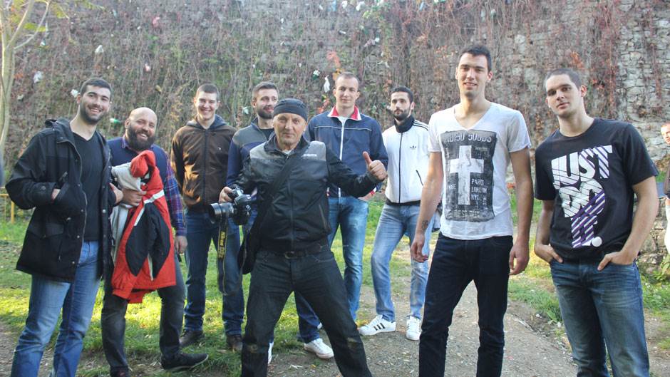 Stefan Lupino i rukometaši RK Borac m:tel
