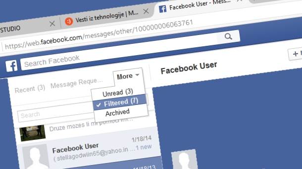  Facebook Filtered poruke kako ih pronaći 