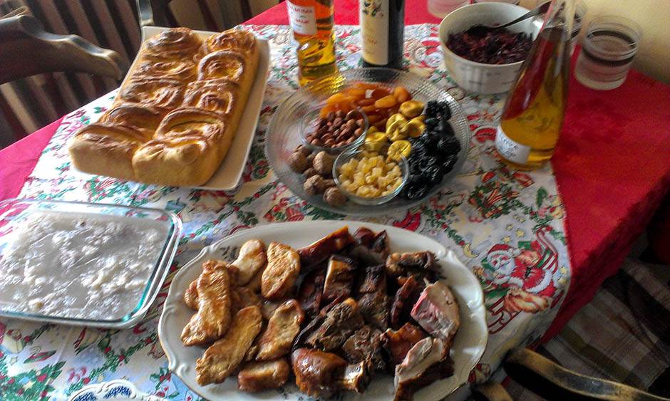 božićna, trpeza, božić, hrana, sto božićna, trpeza, božić, hrana, sto