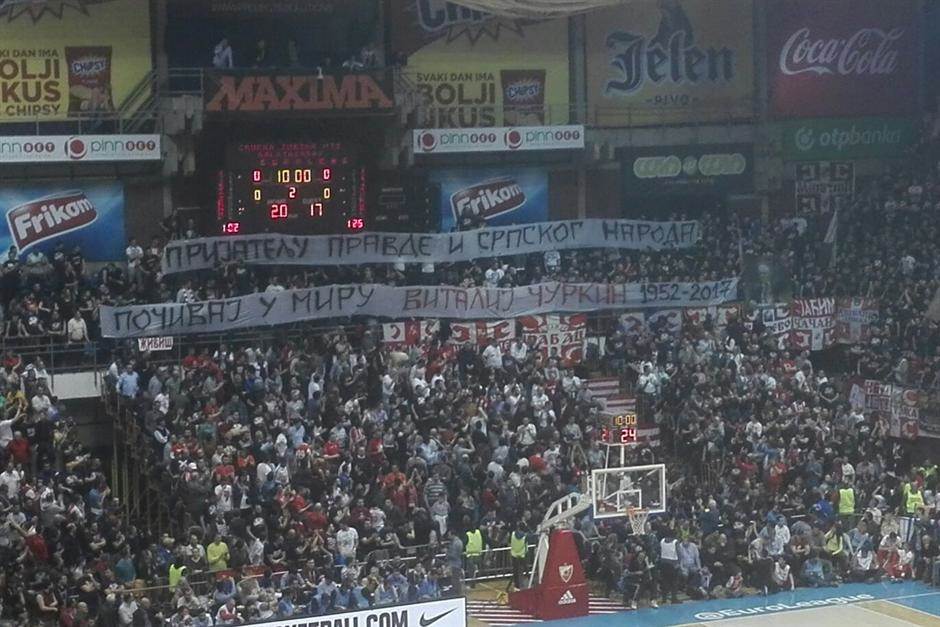Delije transparent Rusija Čurkin Delije transparent Rusija Čurkin