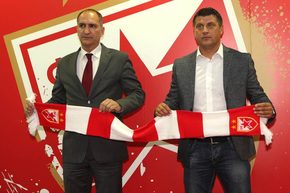  FK Crvena zvezda predstavljeni novi trener Vladan Milojević i sportski direktor Mitar Mrkela 
