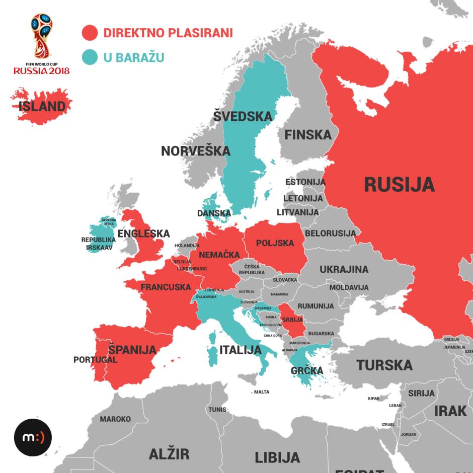  Fudbalska mapa Evrope 