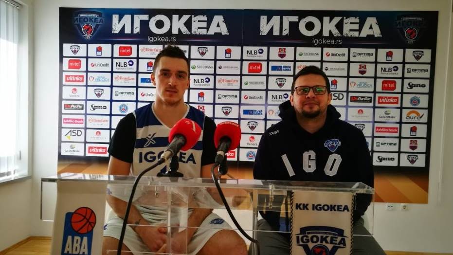  Danilo Anđušić pred Igokea - Partizan, 10. kolo ABA lige 2018 