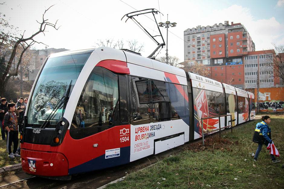  FK Crvena zvezda tramvaj fudbaleri kroz Beograd 