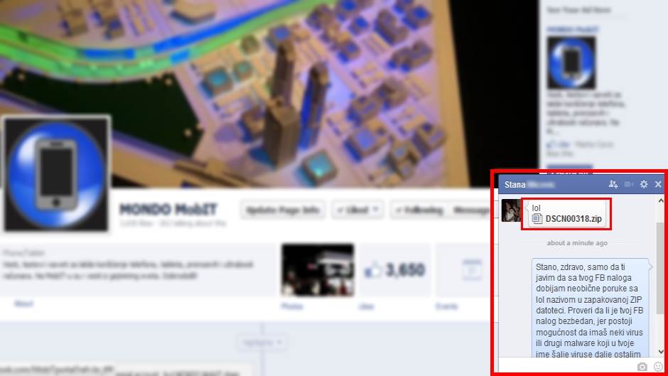 Ne otvarajte ovu Facebook poruku, sadrži virus! 