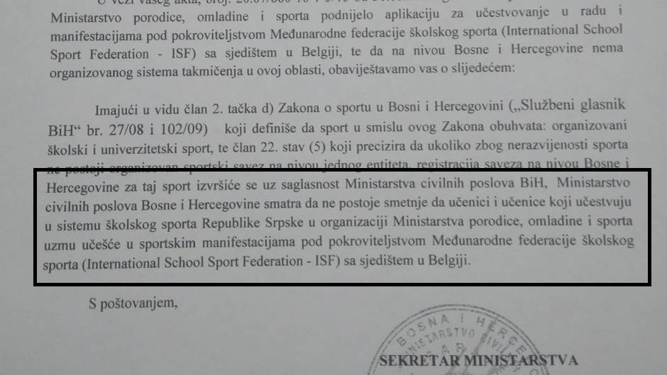  Ništa sporno u nastupu učenica pod imenom Srpske 