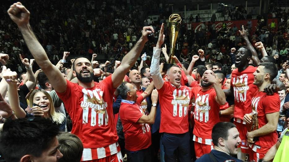  KK Crvena zvezda proslavila ABA titulu 