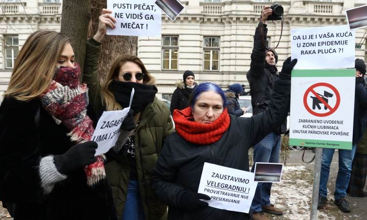 zagađenje, sarajevo, protest