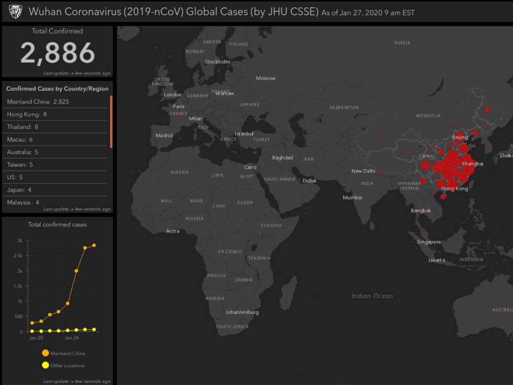  Iz sata u sat: Mapa koja prati širenje smrtonosnog koronavirusa u svetu 