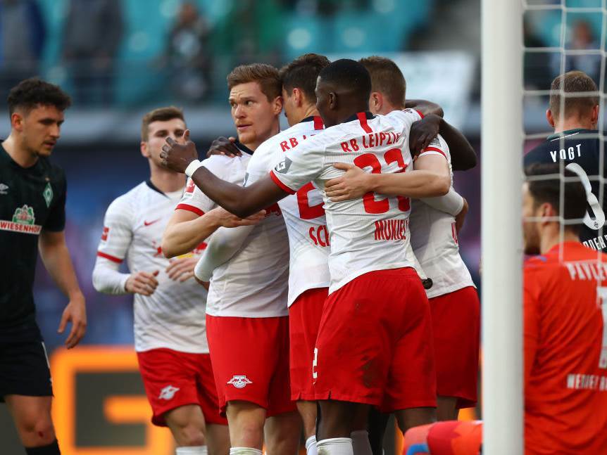  RB Lajpcig - Verder 3:0, Bundesliga, 22. kolo 