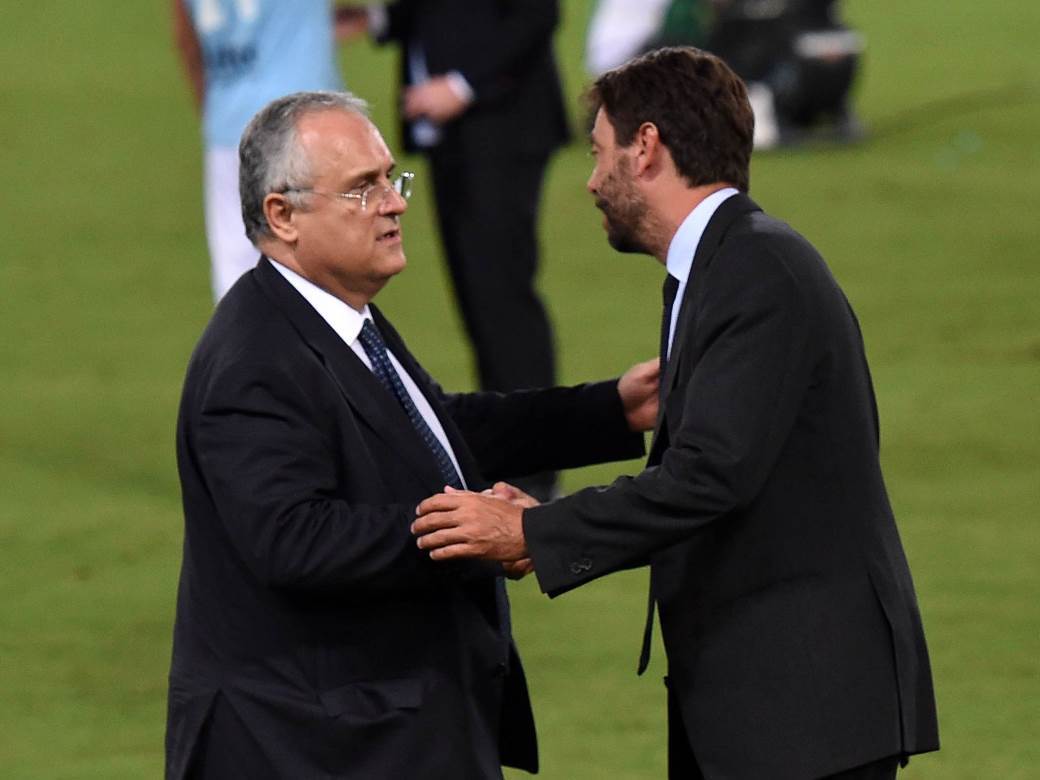  Predsjednici Juventusa i Lacija Andrea Anjeli i Klaudio Lotito verbalni sukob 