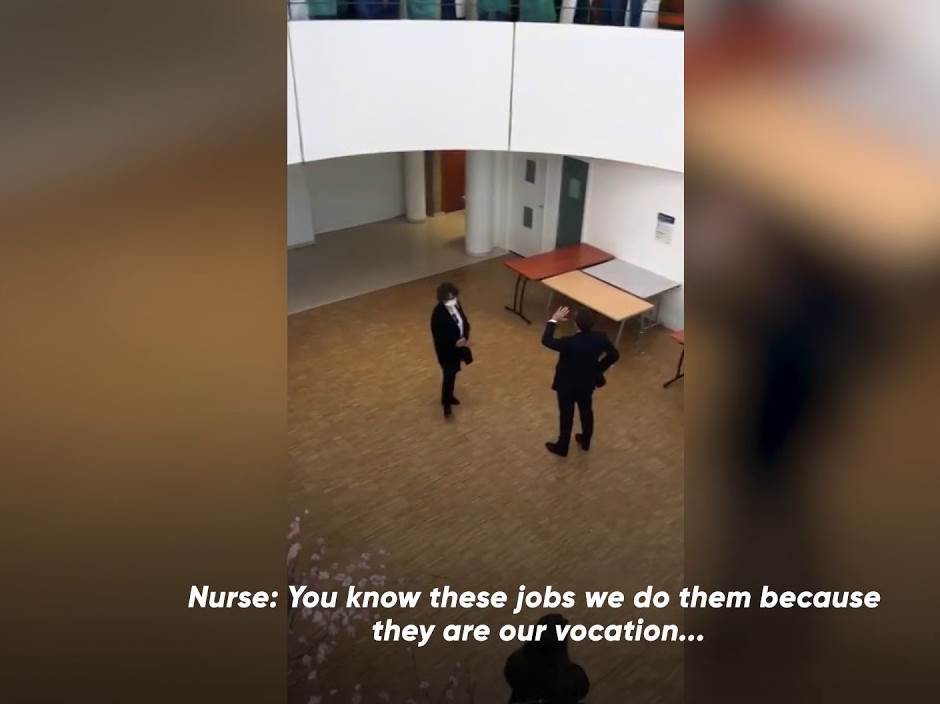  Snimak o kojem priča ceo svet: Makronova rasprava sa medicinskom sestrom 
