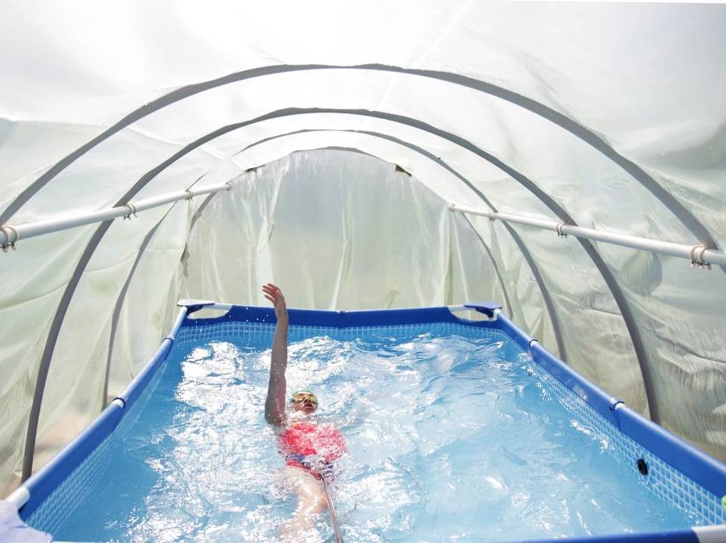  Plivanje: Iman Avdić trenira u plasteniku za uzgoj povrća 