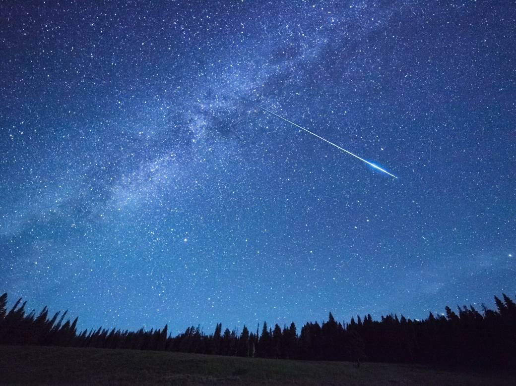 meteor, nebo, noć