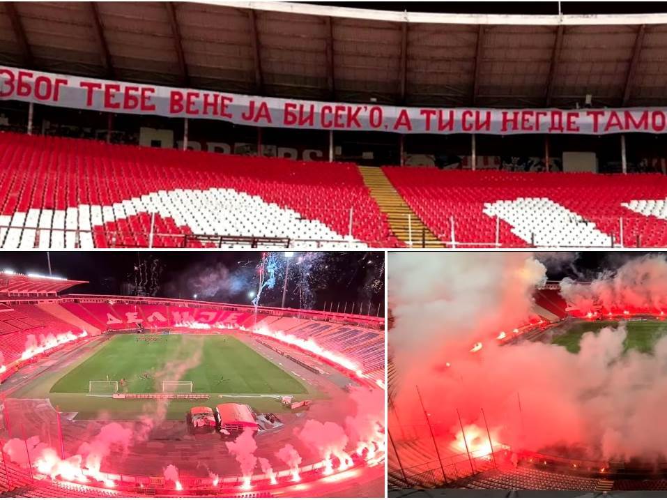  Trening-FK-Crvena-zvezda-navijaci-Delije-bakljada-goreo-stadion-VIDEO 