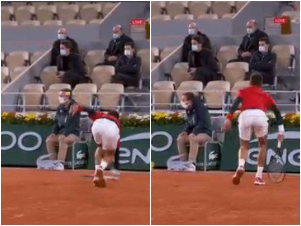  Novak opet pogodio sudiju u glavu: Potez zbog kog je navijačima stalo srce! (VIDEO) 