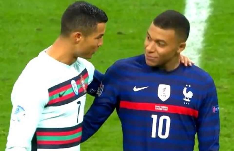  Kilijan Mbape susret idol Kristijano Ronaldo Portugal - Francuska 
