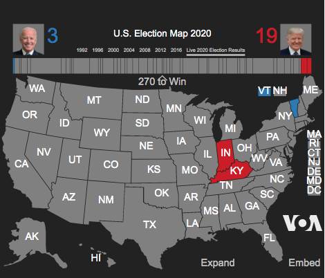  Pratite izbore u Americi putem interaktivne mape koja se mijenja u realnom vremenu 