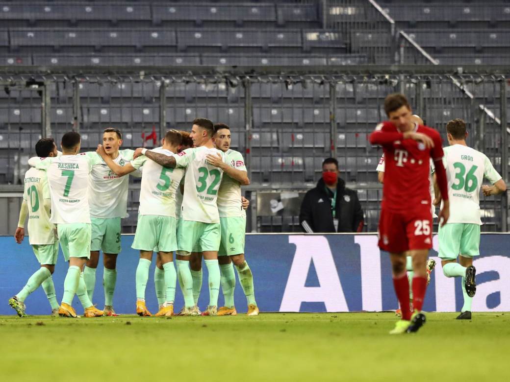  Bajern - Verder 1:1, Bundesliga, 8. kolo 