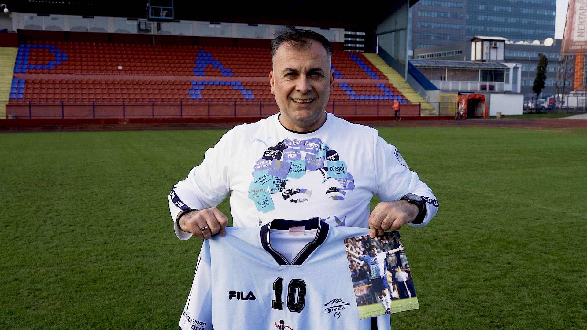  Dijego Armando Maradona dres Argentina oproštajni meč Banjaluka Boris Vrhovac 