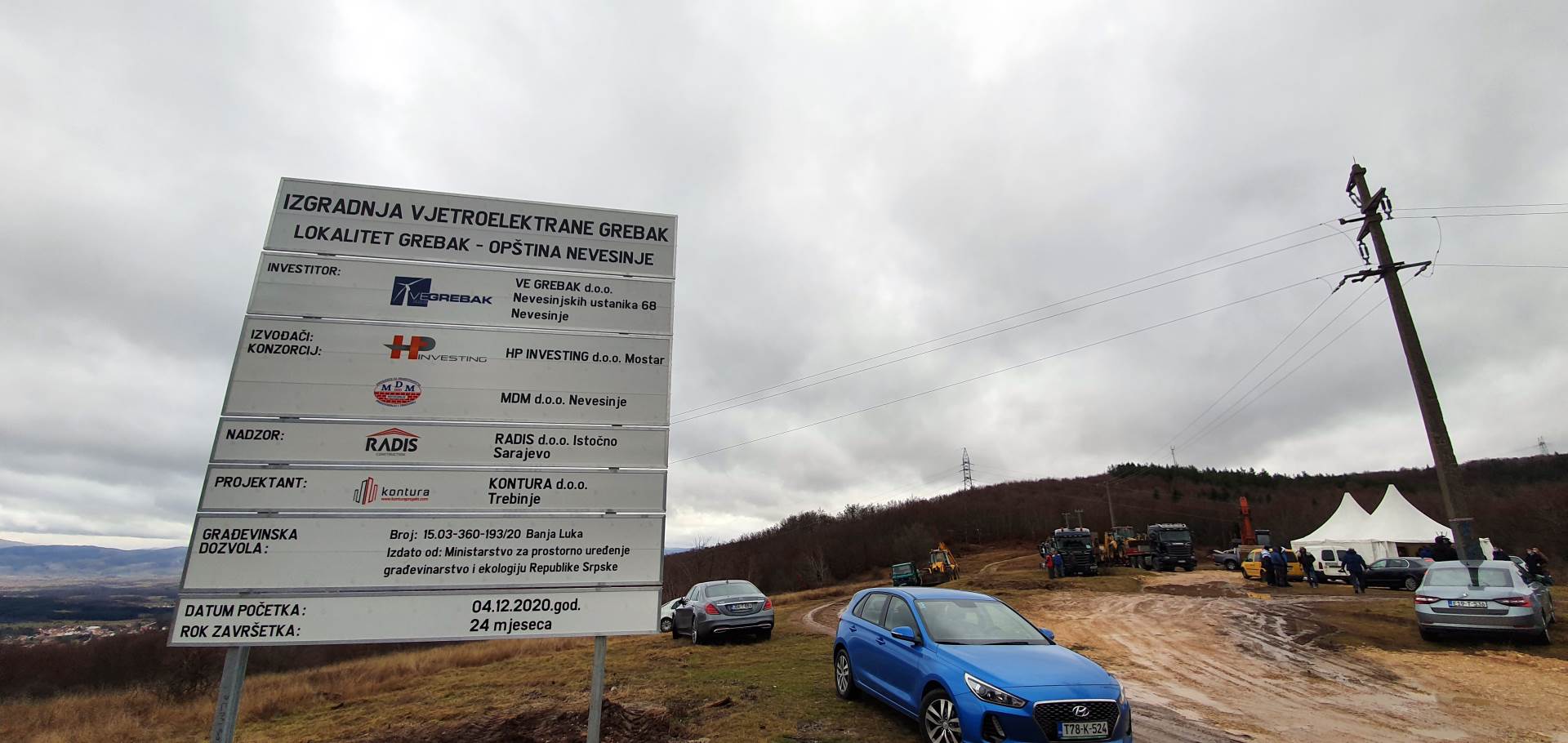  Kod Nevesinja počela izgradnja prve vjetroelektrane u Srpskoj 