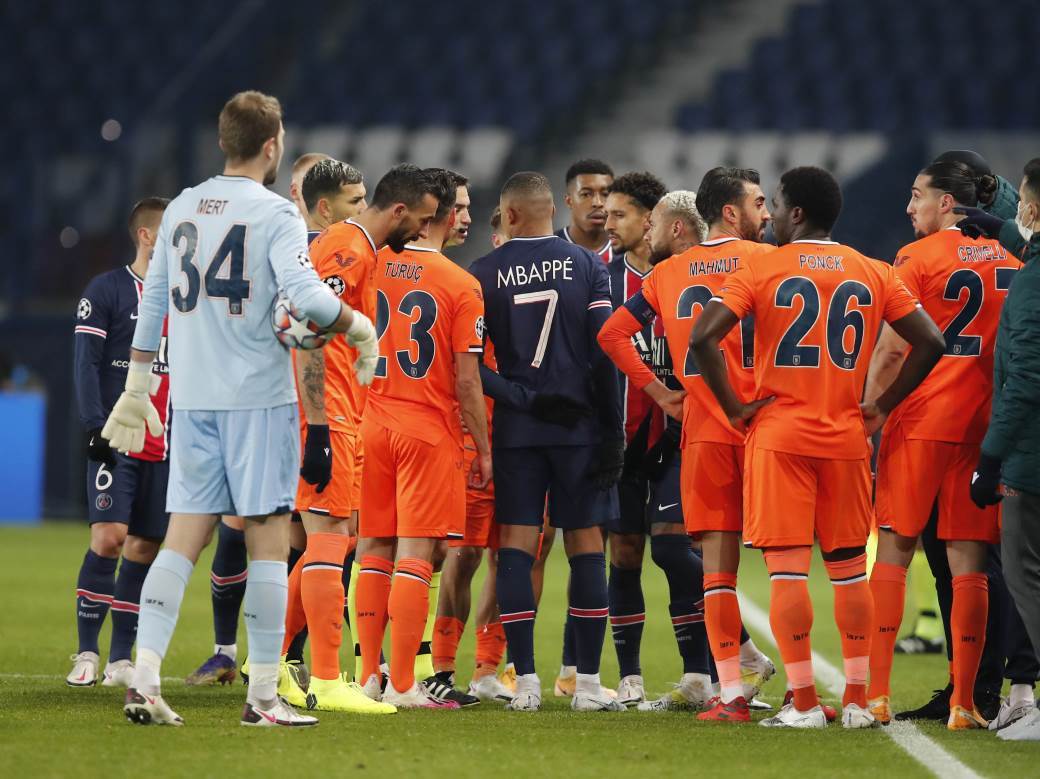  Liga šampiona Pari sen Žermen Bašakšehir sudije priznale rasizam 