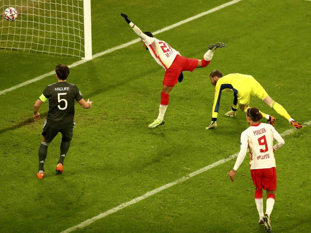  RB Lajpcig Mančester loša odbrana 
