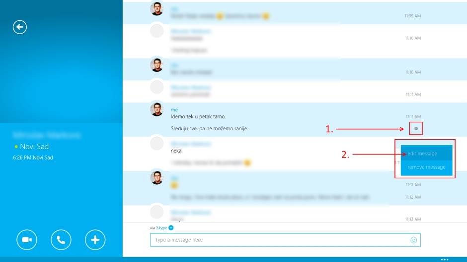  Skype: Menjajte već poslate poruke! 