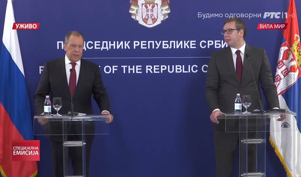  Vučić i Lavrov: Suprotstavljamo se falsifikovanju istorije, Rusija podržava vojnu neutralnost Srbije! 