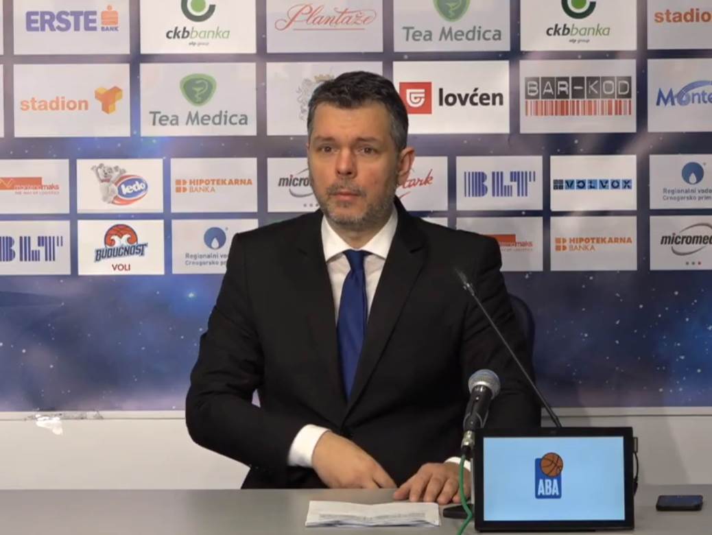  "Želim da uputim izvinjene Partizanu": Trener Budućnosti poslije pobjede pričao o detalju 