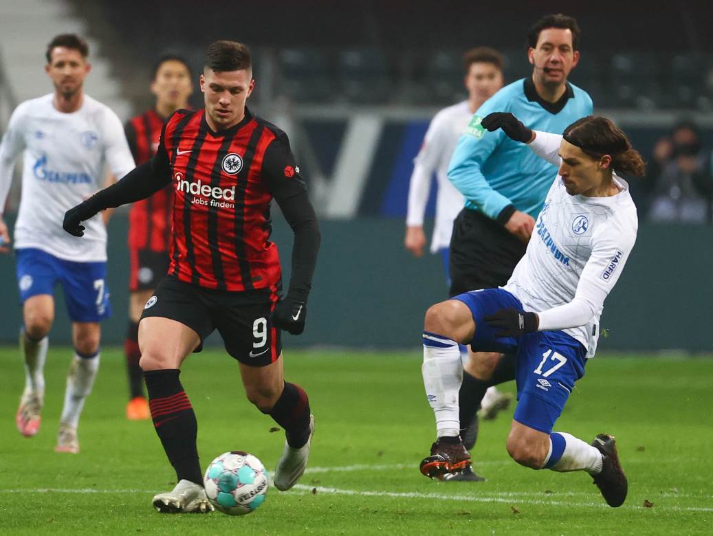  Ajntraht - Šalke 3:1, Bundesliga, 16. kolo, debi Luka Jović, golčina VIDEO 