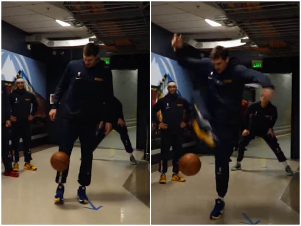  Nikola Jokić je majstor i za fudbal - žonglira, a Ameri ne vjeruju: Srbin sve šokirao umijećem NBA 