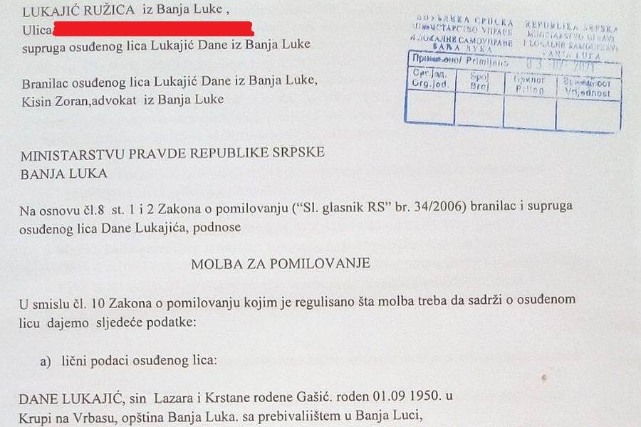  Od predsjednice RS zatraženo pomilovanje za pukovnika Danu Lukajića 