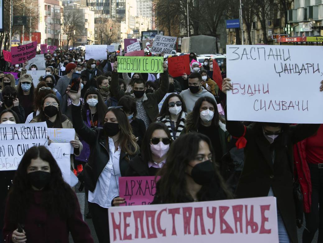  Makedonke na ulicama: Protest zbog "javne sobe", porno-grupe na aplikaciji Telegram (FOTO) 