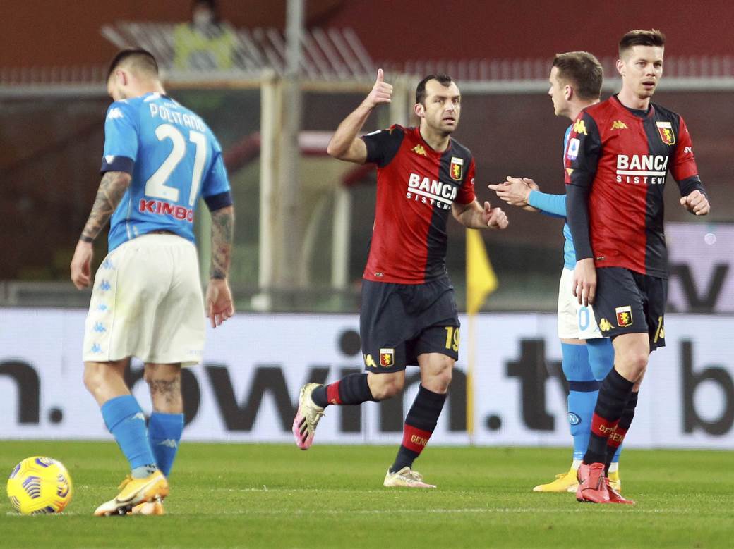  Serija A 21. kolo Đenova Napoli 2 1 dva gola Goran Pandev 