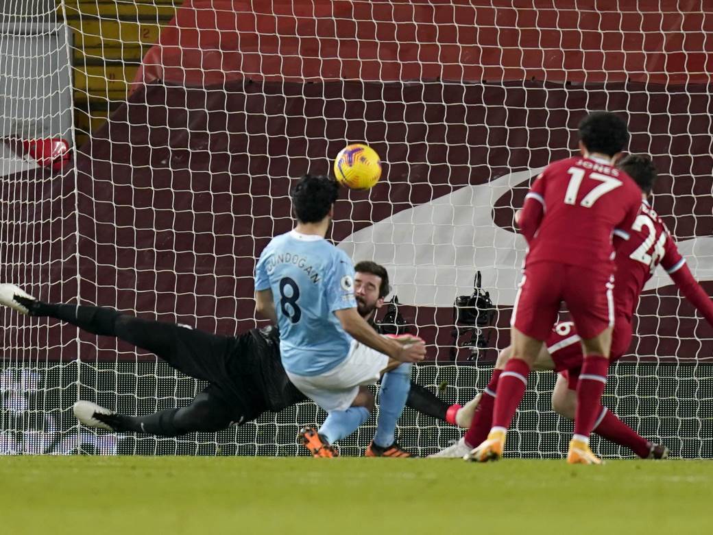  Liverpul - Mančester siti 1:4 Premijer liga Alison častio Siti 