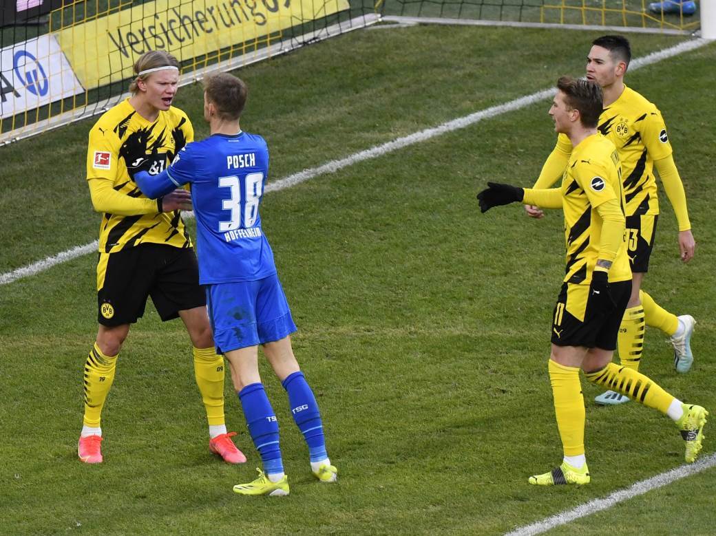  Bundesliga 21. kolo Borusija Dortmund Hofenhajm 2-2 
