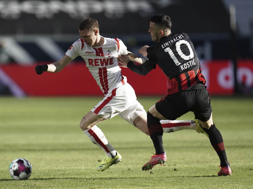  Bundesliga 21. kolo Ajntraht Keln 2 0 asistencija Filip Kostić 