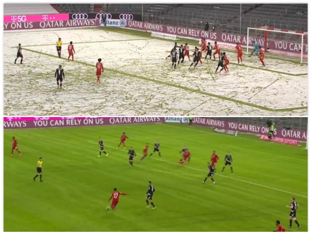  Bajern Minhen - Arminija 3:3 snijeg Nijemci! Za poluvrijeme očistili cijeli teren 