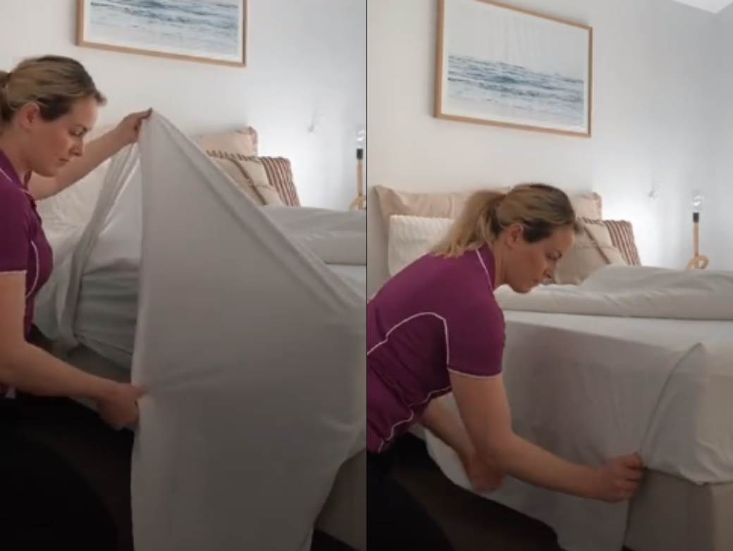  Spremačica pokazala kako se namiješta čaršav: Trik koji je oduševio više od tri miliona ljudi 