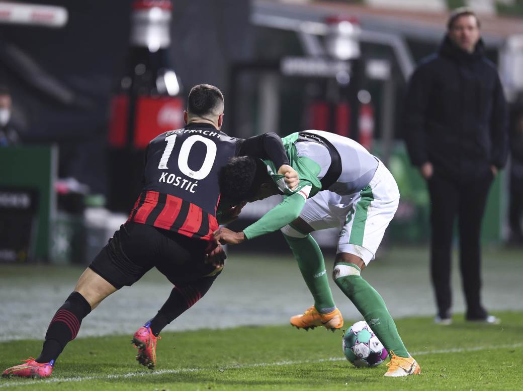  Verder - Ajntraht 2:1 Bundesliga 23. kolo Filip Kostić osma asistencija u 2021. godini Silva 19. gol 