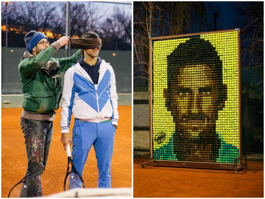  Novak Đoković mozaik Dorćol teniske loptice 