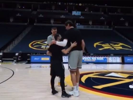  NBA  video snimak Jokić, Marjanović, Stojaković pred Denver - Memfis 