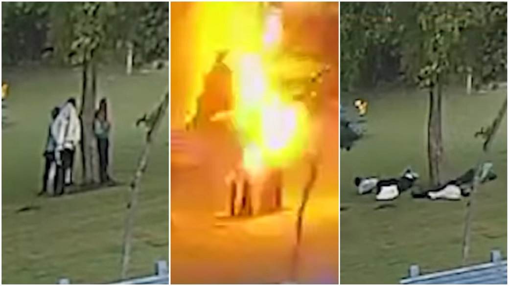  Užasan prizor - grom pokosio ljude u parku! (VIDEO) 
