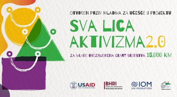  Otvoren poziv mladima za učešće u projektu "Sva lica aktivizma 2.0" 