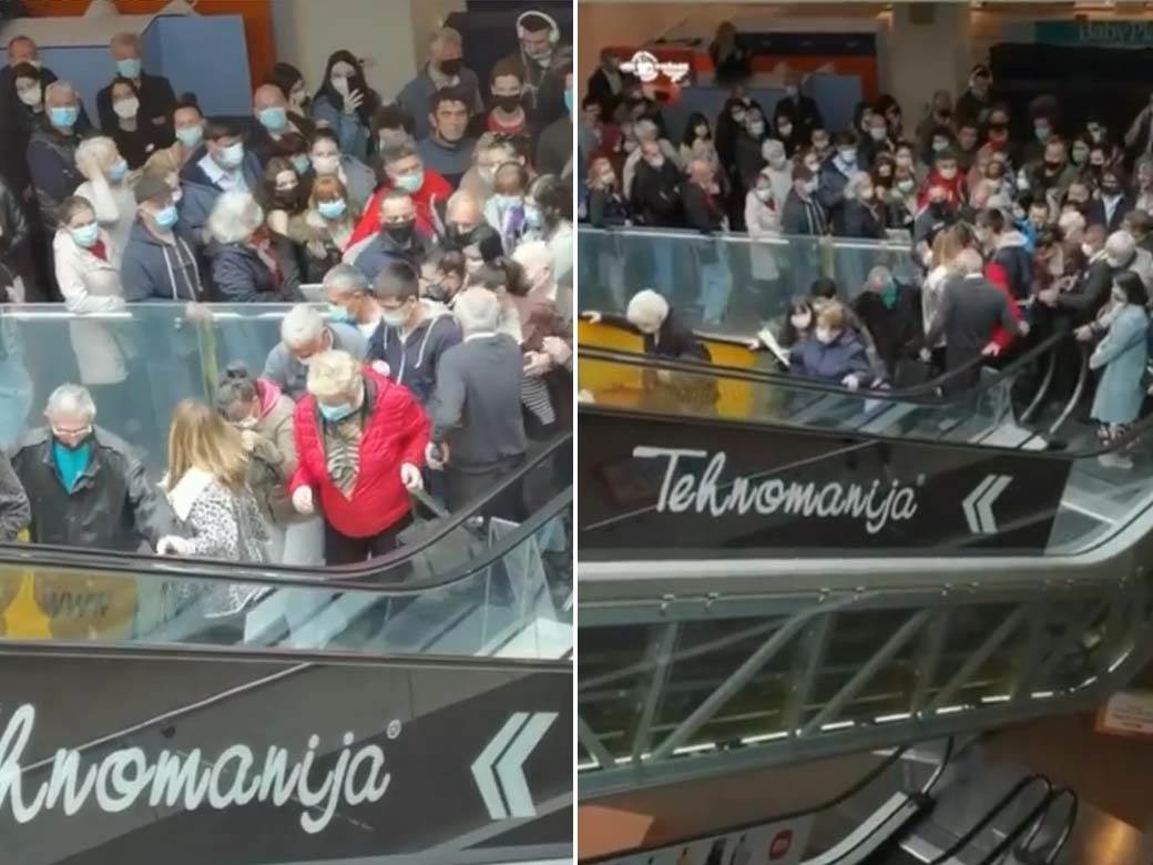  Opšti haos u redu za vakcinaciju (i besplatne vaučere) u Beogradu (FOTO) 