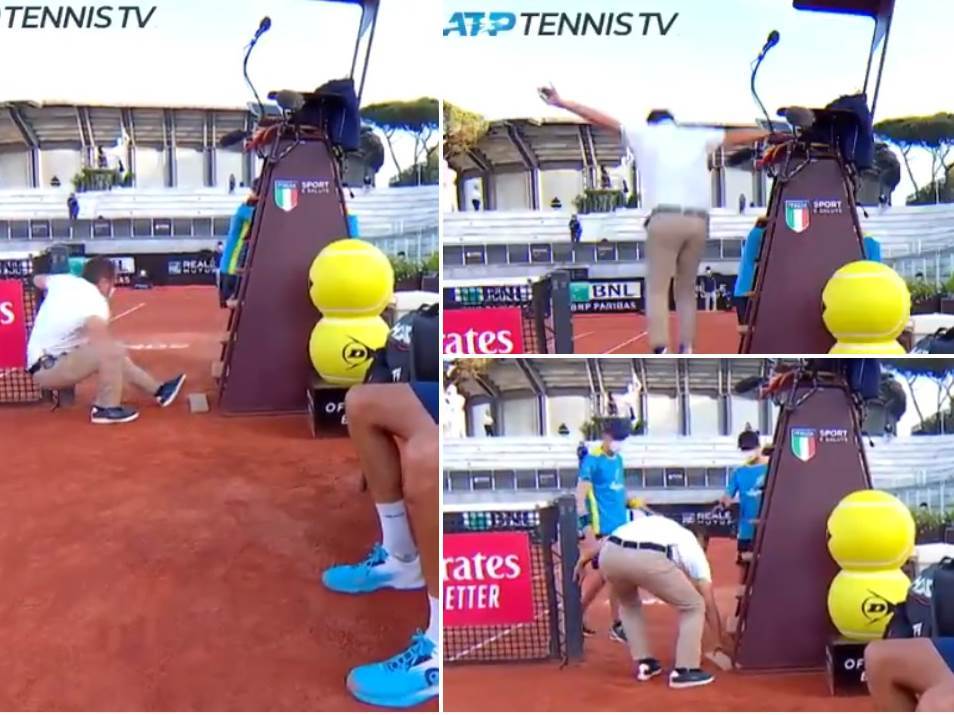  teniski sudija pao sa stolice 