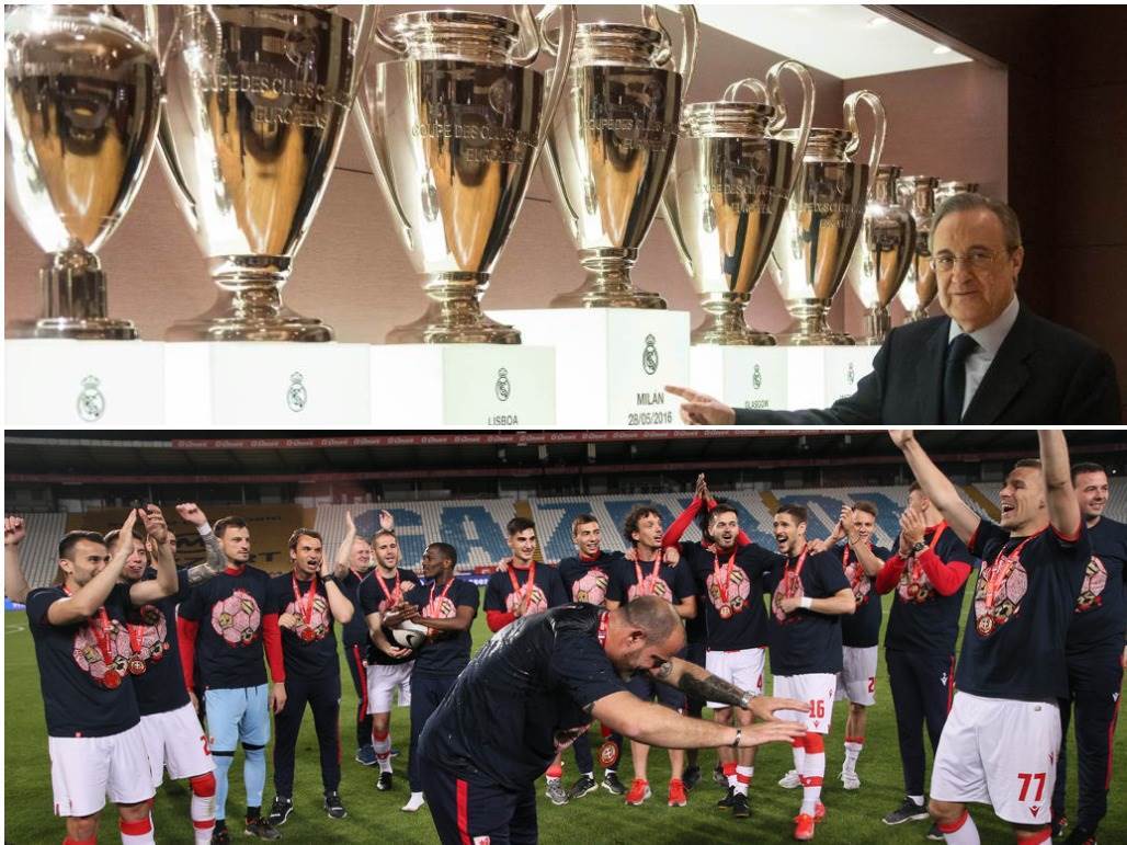  crvena zvezda dupla kruna real čestitka 