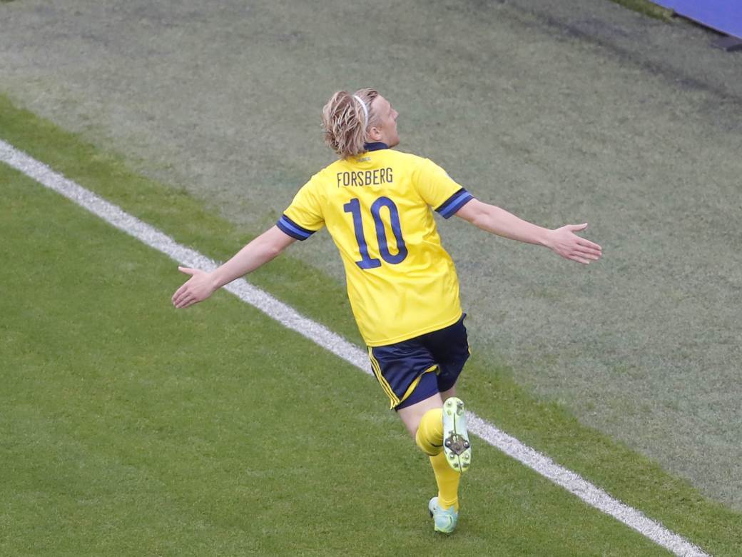  emil forsberg gol euro 2020 švedska poljska 