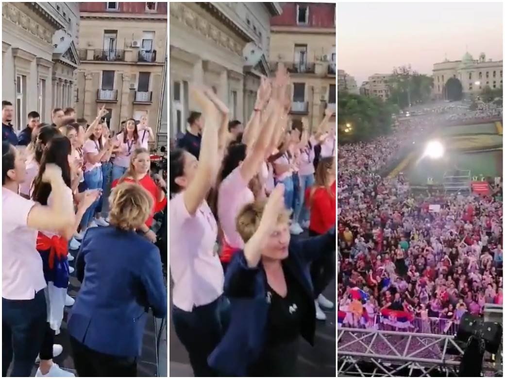  košakrašice srbije pjevaju vidovdan na dočeku u beogradu 